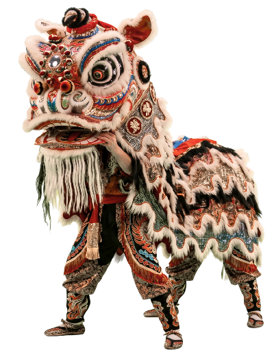 Leon de la danza tradicional china. Danza del León